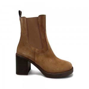 RAGAZZA CASUAL LEATHER SUEDE WOMENS BOOTS ΓΥΝΑΙΚΕΙΟ ΔΕΡΜΑΤΙΝΟ-ΚΑΣΤΟΡΙ ΜΠΟΤΑΚΙ-0374