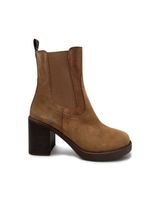 RAGAZZA CASUAL LEATHER SUEDE WOMENS BOOTS ΓΥΝΑΙΚΕΙΟ ΔΕΡΜΑΤΙΝΟ-ΚΑΣΤΟΡΙ ΜΠΟΤΑΚΙ-0374