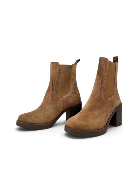 RAGAZZA CASUAL LEATHER SUEDE WOMENS BOOTS ΓΥΝΑΙΚΕΙΟ ΔΕΡΜΑΤΙΝΟ-ΚΑΣΤΟΡΙ ΜΠΟΤΑΚΙ-0374
