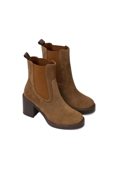 RAGAZZA CASUAL LEATHER SUEDE WOMENS BOOTS ΓΥΝΑΙΚΕΙΟ ΔΕΡΜΑΤΙΝΟ-ΚΑΣΤΟΡΙ ΜΠΟΤΑΚΙ-0374